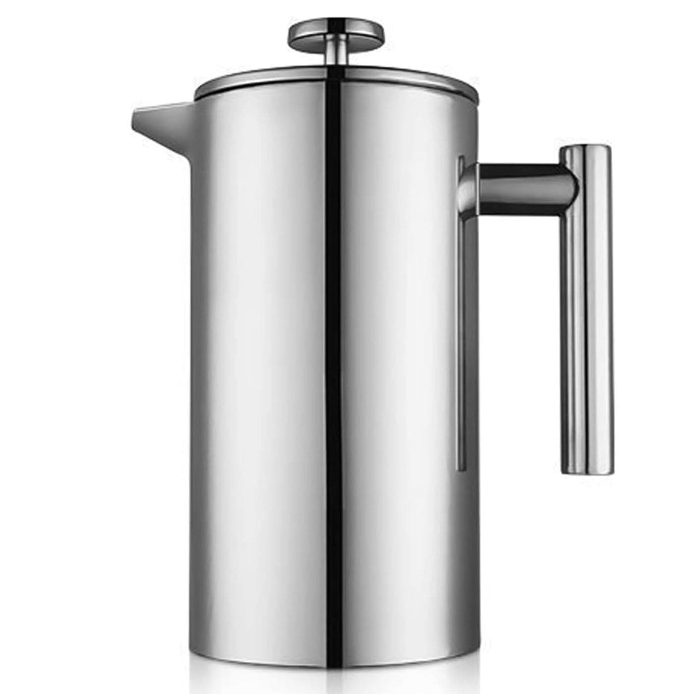 Meelio Stainless Steel French Press Coffee Maker 1500ml DoubleWall Insulated Large French Coffee Press for travel campingLarge Capacity 50oz Silver