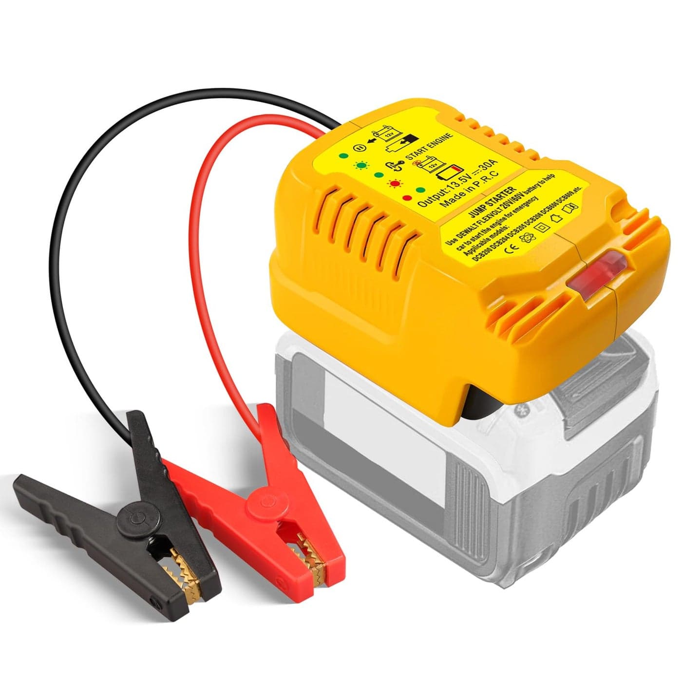 Car Jump Starters Adapter for DeWalt 20V 60V Battery11 Gauge Car Battery Jump Starter Heavy Duty Automotive Booster Cables for Jump Starting Dead or Weak BatteriesEngine up to 35 Liters