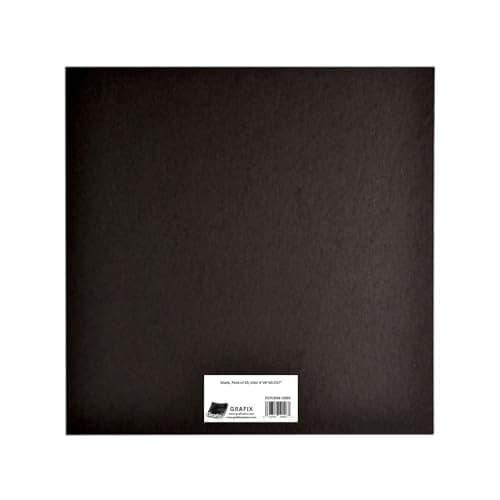 Grafix Medium Weight Chipboard 6x6 Black AcidFree 0057 Sheets Create ThreeDimensional Embellishments for Cards Papercrafts Mixed Media Home Dcor and More Pack of 25