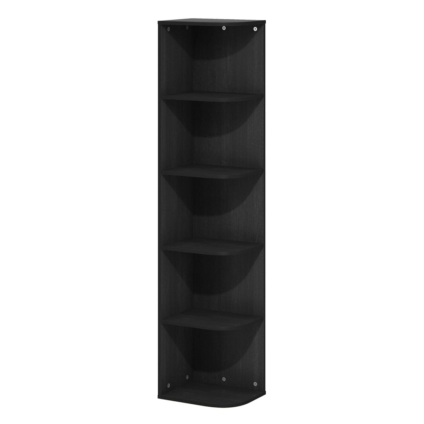 Furinno Pasir 5Tier Corner Open Shelf Bookcase Blackwood