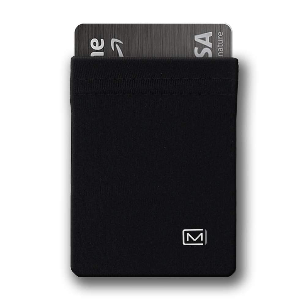 Modern Carry Elastic Minimal Card Holder, Minimalist Wallet for Men & Women, Credit Card & Business Card Holder, Slim Credit Card Wallet - Ultra Thin w/ 2 Card Slots (Gray)