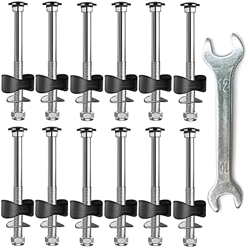 POROHOM 12 PCS Trampoline Screws, Long Screw Trampoline Replacement Parts, Anti-Loose Bolts and Nuts,Trampoline Accessories Stability Tool- 3"(Length)