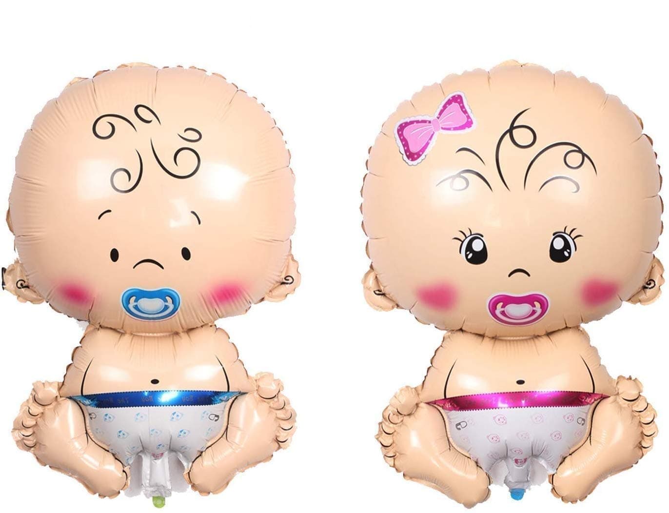 GRAND SHOP Large Jumbo Baby Shower Foil Balloons/Baby Arrival Boy And Girl Foil Balloon/Baby Shower Decoration Material (Pack of 2), Multicolor