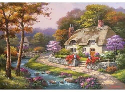Anatolian Puzzle Spring Cottage 500 Piece Jigsaw Puzzle 3577