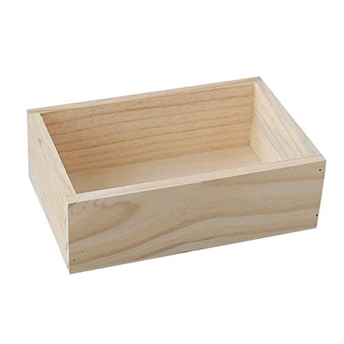 LONG TAO 7.5" × 5" × 2.4" Wood Succulent Planter Plant Container Box Window Boxes Rectangular Flower Bed Pot Storage Box for Indoor Outdoor Home Venue Decor