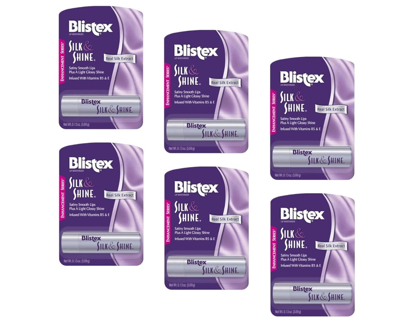 Blistex Silk & Shine Lip Moisturizer 0.13 oz Pack of 6 (NO SPF)