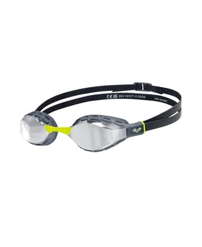 ARENA Unisex Adult Air Sonic Comfortable Swim Racing Goggles for Men and Women Competitive Swimmers Small Fit Wide Mirror Lens SilverAnthracite