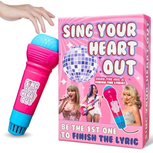 Boxer Gifts Sing Your Heart Out Card Game Fun Party Game for Girls Night Sabrina Carpenter Charli XCX Fans Music Quiz with Echo Microphone