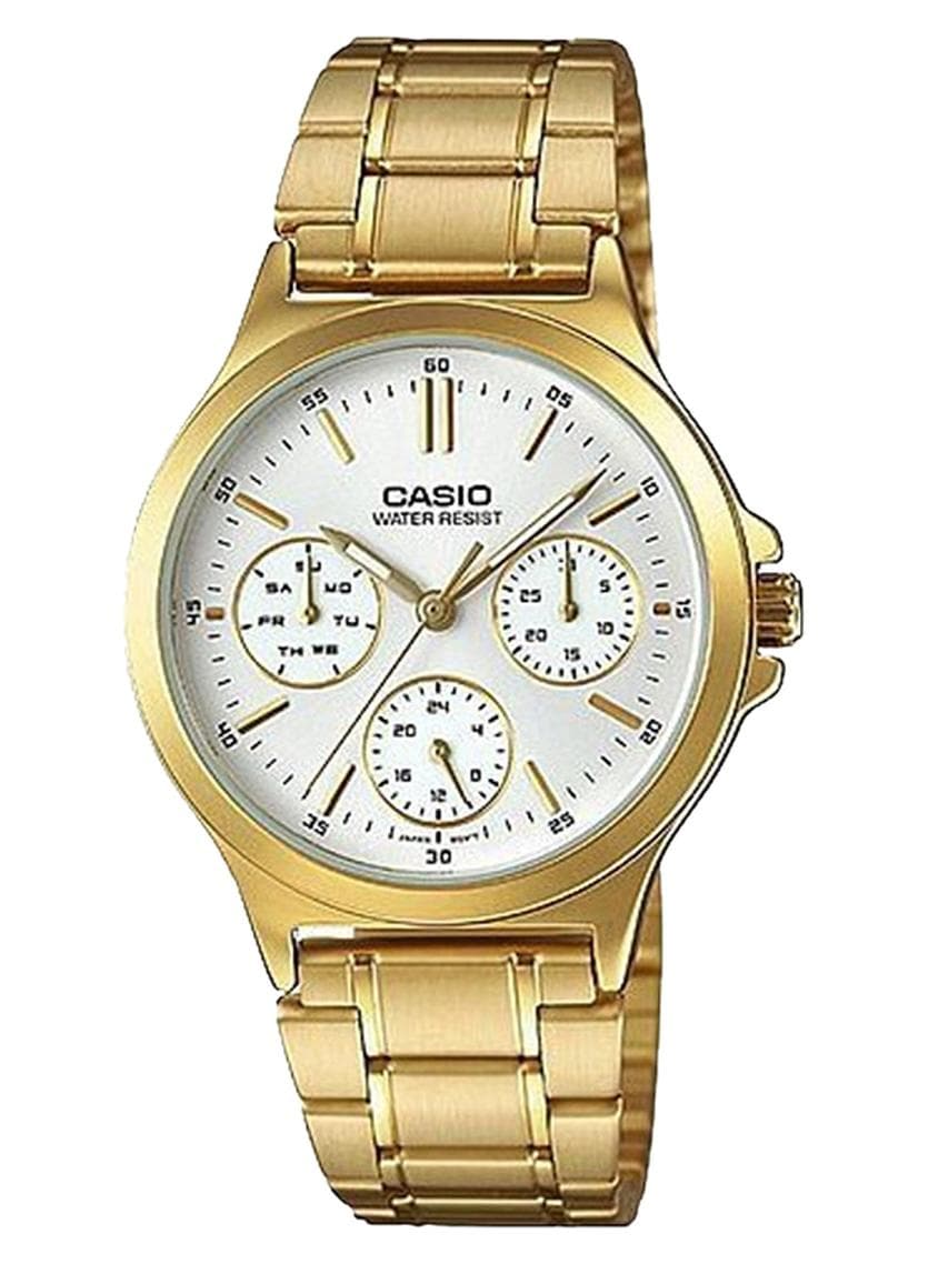Men Enticer Water Resistant Analog Watch LTP-V300G-7AUDF - 38 mm - Gold