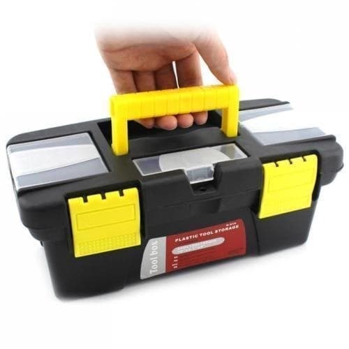 LASALE Plastic Tool Kit Storage Box Hardware Tool Kit Box Multipurpose Tool Storage Hardware Box Container Case Organizer With Handle For Mini Hardware Tool