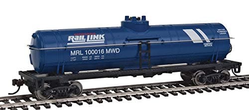 Walthers Trainline Tank Car-Ready to Run-Montana Rail Link (Blue, White) 931-1446 HO Scale Model Railroad - Freight Model