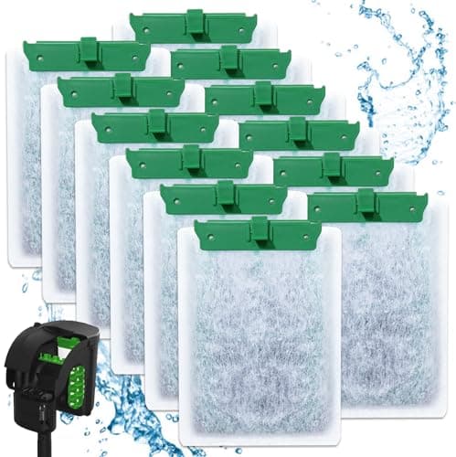 Cunina 12PCS Medium Filter Cartridges Compatible with Tetra Whisper Bio-Bag Filter Cartridges Medium for 10i IQ10 PF10, Fish Tank Aquarium Filter Cartridges Compatible with Tetra Whisper Filter