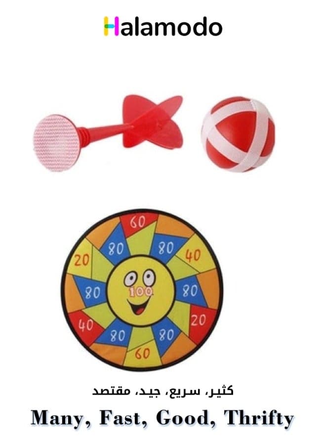 3 PCS Integrated Dart Shaft and Flights-Screw in-one Dart Accessories, Plastic Anti-Fall, Big Smile Dart-board and Sticky Ball Are Included
