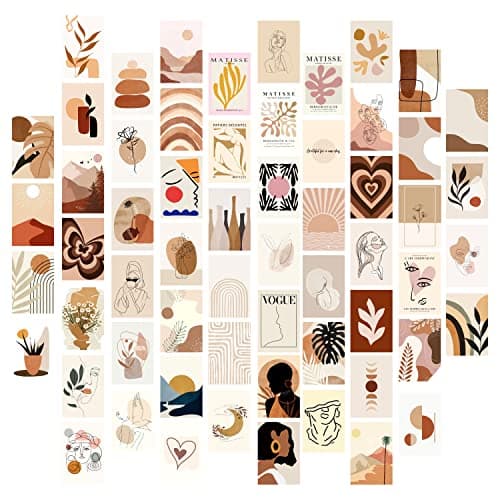 Twinster Vinyl Aesthetic Wall Stickers Collage Kit, Set of 60 Poster for Room Decoration,Home Décor Items, Self-Adhesive Wall Stickers Size: 4.0X6.0 Inches