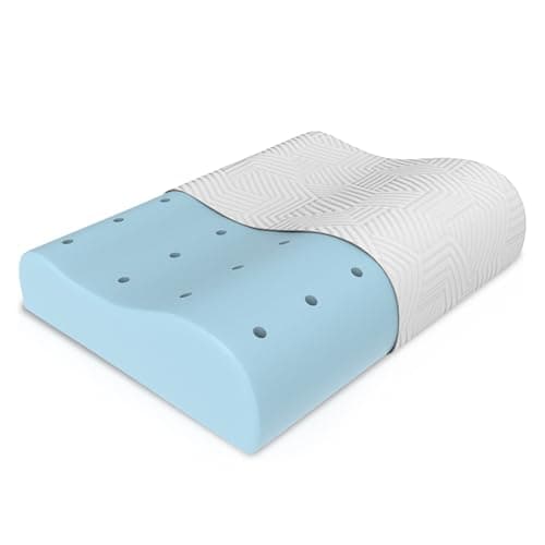 Orista™ Advance Gel Blended Contour Memory Foam Pillow | 2 Year Warranty |Orthopedic Neck & Shoulder Support Pillow for Sleeping | Improves Posture & Spinal Alignment | 19 x 11 x 3.5 Inch | Set of 1