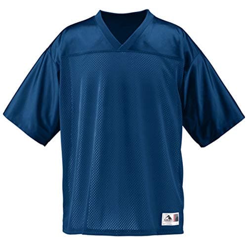 Augusta Sportswear Men's X-Large Stadium Replica Game Day Football Jersey, Breathable Mesh Body and Dazzle Yoke Design, Navy