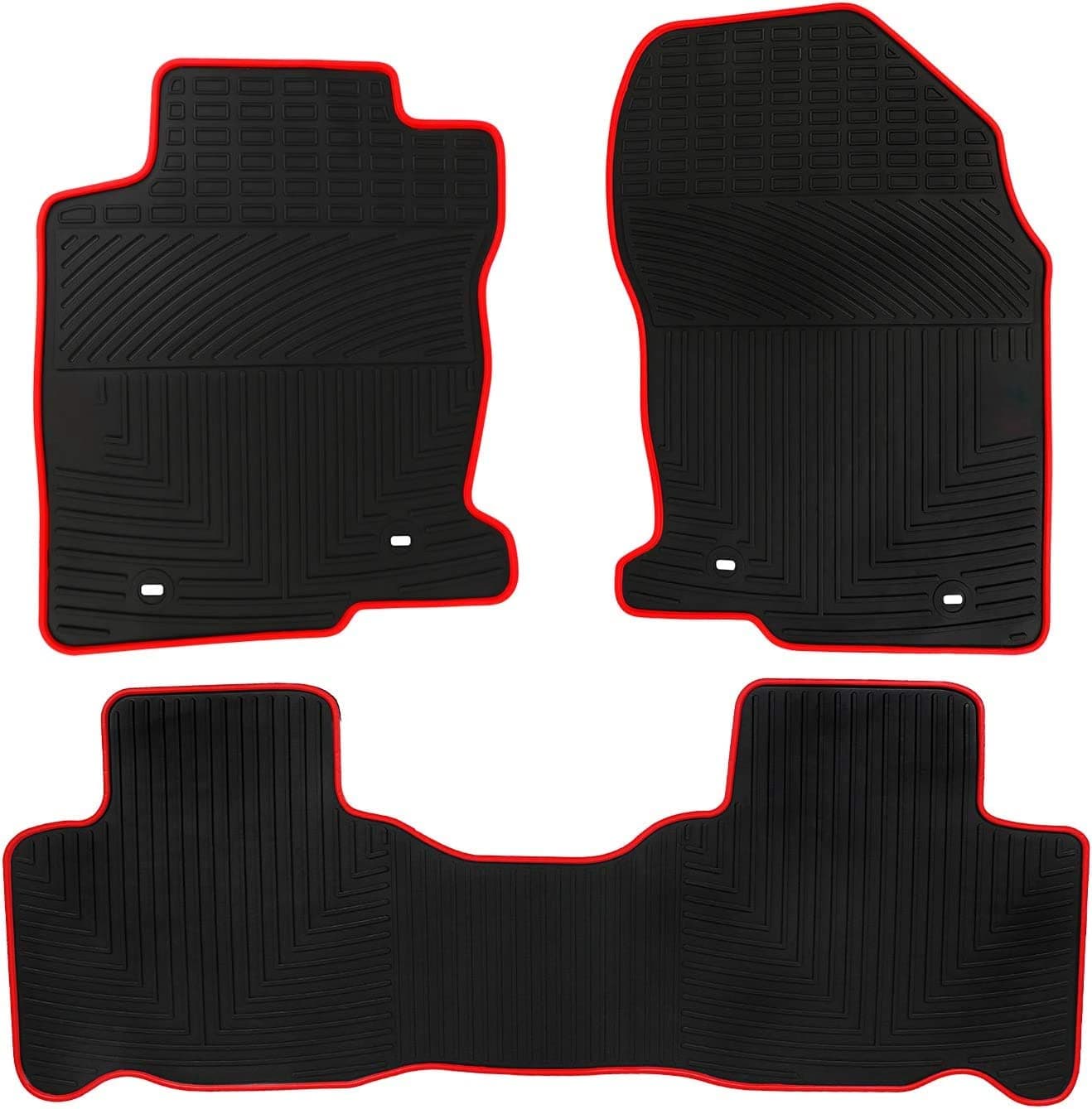 Matericuo Car Floor Mats Custom Fit for 20152021 Lexus NX300 NX300h NX200t Black Red Rubber Auto Liner Mats All Weather Protection Heavy Duty Odorless
