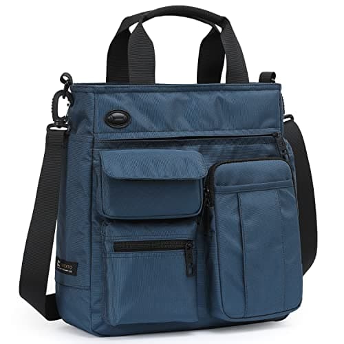 IX INOXTO Mens Messenger Bag Laptop Shoulder Bag Computer Work Office Bag Waterproof Briefcases for Travel Work blue