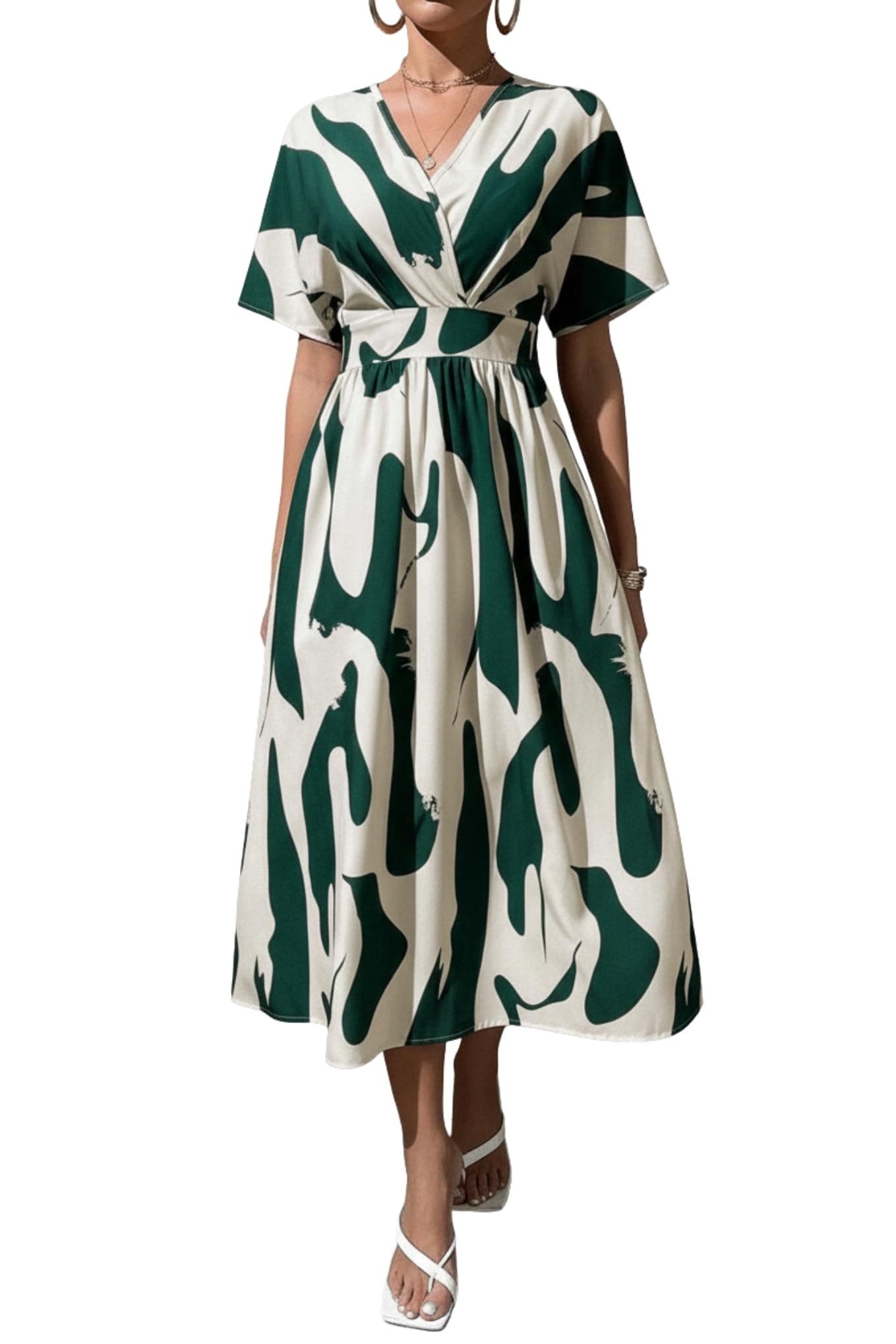 LERIYA Fashion Dress for Women Stylish | One Piece Long | WomenDress | Jumpsuit | Maxidress (LF-WD1194-3XL-Green)