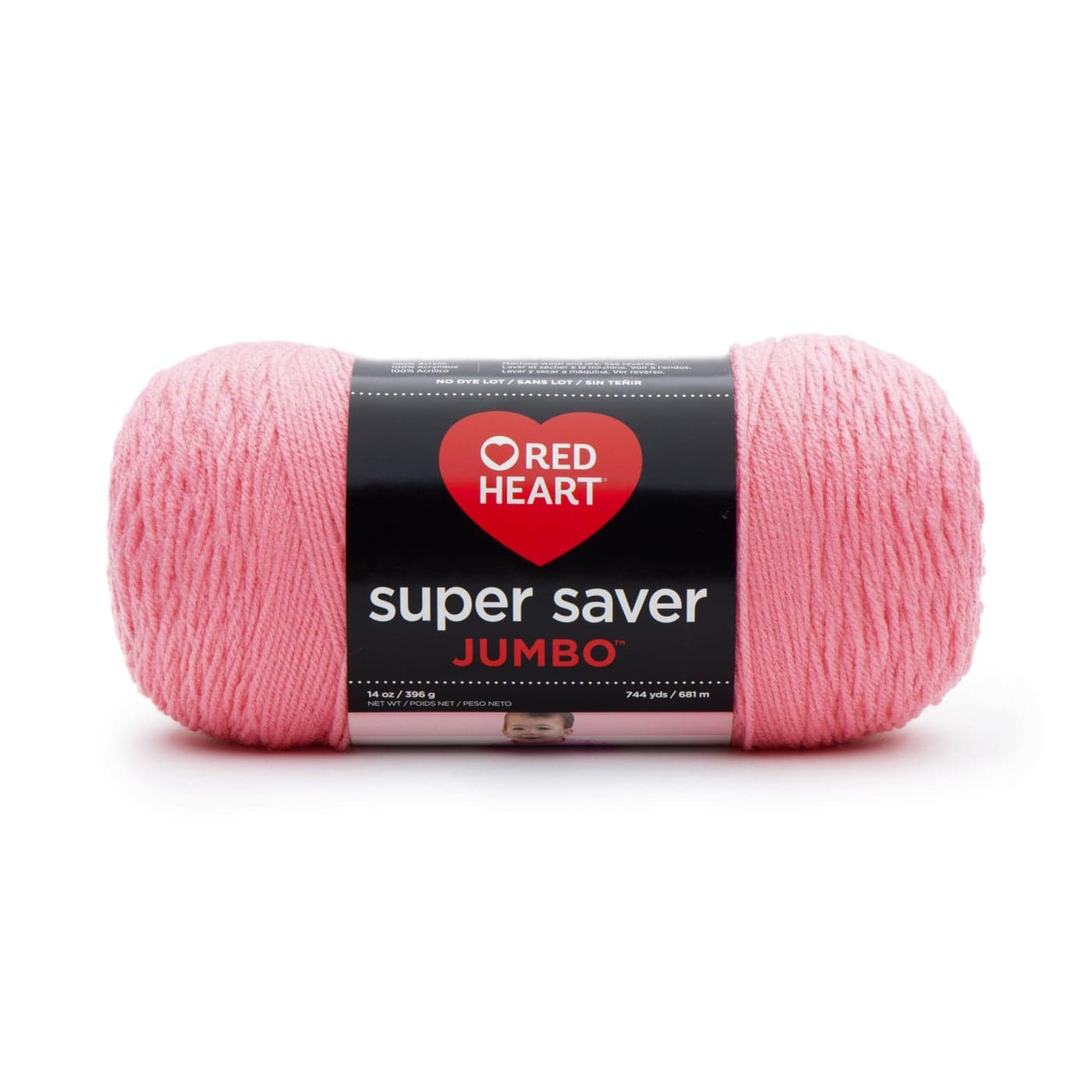 RED HEART E302 Super Saver Jumbo Yarn Perfect Pink 105 x 5 x 5