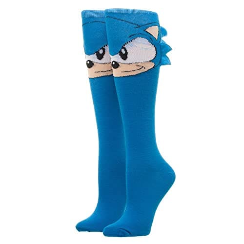 Bioworld Sonic The Hedgehog Socks Character Knee High Socks with 3D Quills Size 5-10