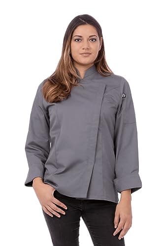 Chef Works Women's Lansing Chef Coat, Grey, Medium