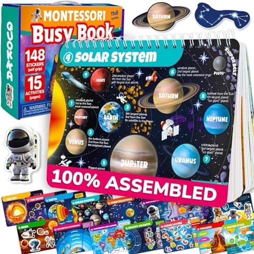 QUOKKA Montessori Busy Book for Ages 48 Pre K Toddler Learning Activities for Homeschooling My Preschool Busy Book for Toddlers 35 15 Kids Educational Solar System Activities