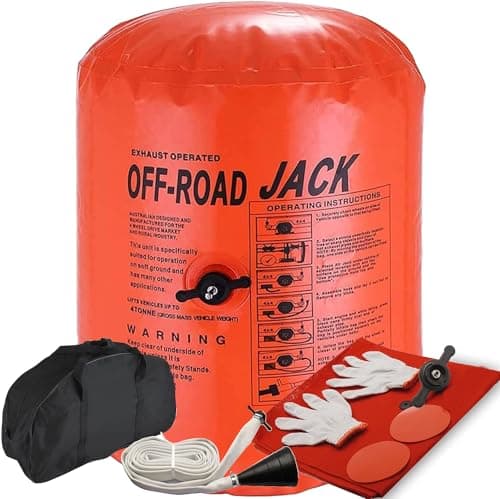 BotaBay 4 Ton OffRoad Exhaust Air Jack 8800lbs Lifting Capacity Inflatable Soft Jack 315inch Height Double Inflatable Systems for SUV Car Truck Rescue 1000 Denier Nylon Material with Carrying Bag