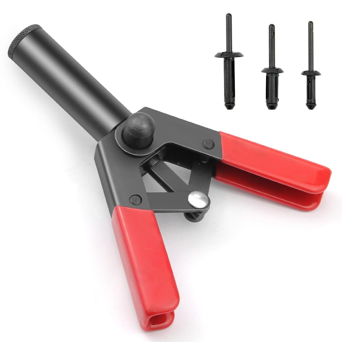 Rivet Gun Set with 3 Sizes Nylon Blind Rivets 30 Pieces Hand Riveter Suitable for Automotive and More