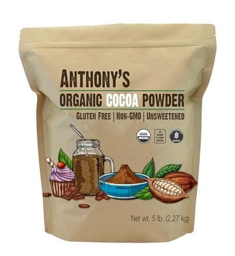 Anthonys Organic Cocoa Powder 5 lb Unsweetened Gluten Free Non GMO