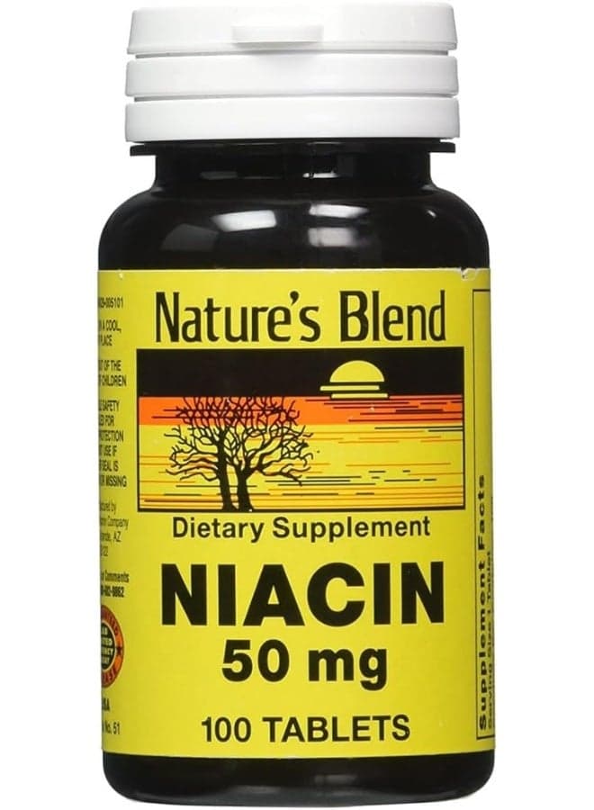 Nature's Blend Niacin 50 Milligram 100 Tabs