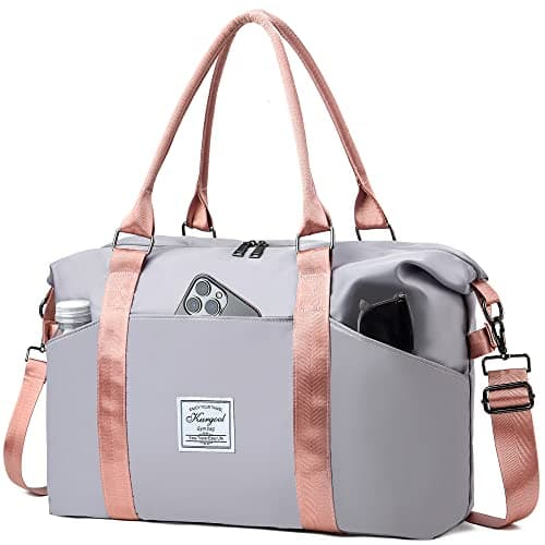 Gym Bag with Wet Pocket Travel Duffel Bag for Sports and Weekend Getaway Lightweight Overnight Bags for Women and Men