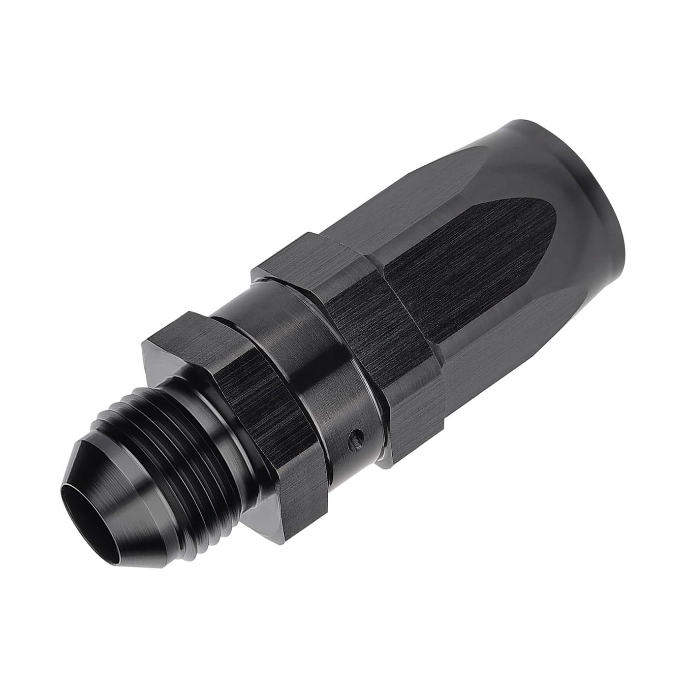EVIL ENERGY 8AN Male Hose End Fitting for CPE Fuel Hose Aluminum Straight Black