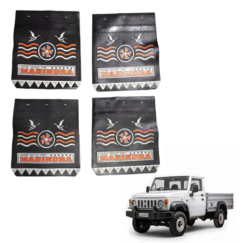 Cabix PVC Unbreakable Heavy Duty Mud Flap Tyre Mat for Mahindra Bolero Pickup (Set of 4)