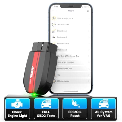 ANCEL BD500 Bluetooth Diagnostic Scan Tool for VW Audi Seat Skoda Diagnosis Full Systems Volkswagen OBD2 Scanner Vag Car Code Reader with Battery Check EPB Reset for iPhone iPad Android