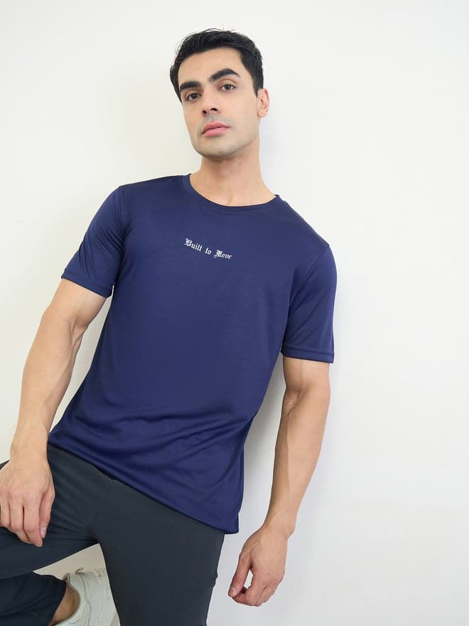 Men Chest Printed Regular Fit Active T-Shirt