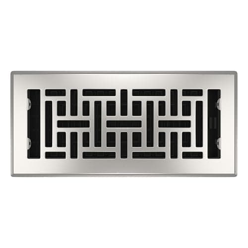 Decor Grates AJH410-NKL Floor Register, 4" x 10", Nickel