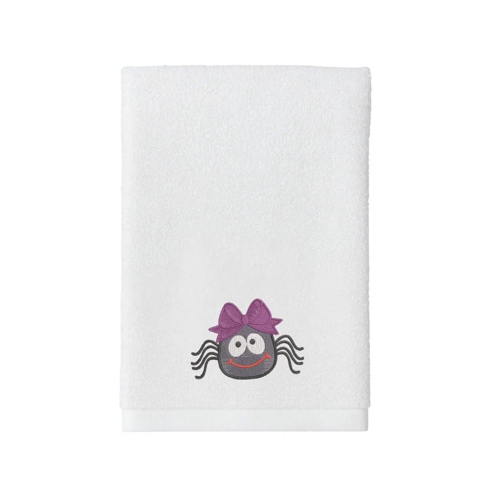 Iris Embroidered For You Bath Towel 70 x 140 Cm 600 Gsm White 100% Cotton Halloween Spider Set of 01