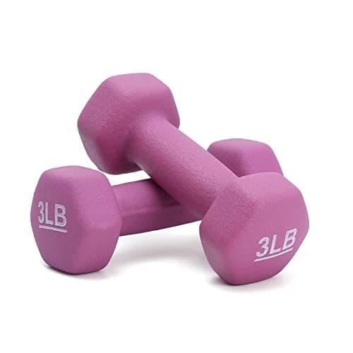 Kakss Neoprene Workout Fixed Weight Dumbbell(Proudly Made In India) (3-Pound, Set Of 2Pc), 2.8 Kilograms, Purple