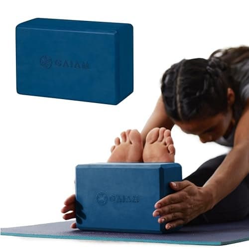Gaiam Yoga Block - Supportive Latex-Free Eva Foam - Soft Non-Slip Surface with Beveled Edges for Yoga, Pilates, Meditation - Yoga Accessories for Stability, Balance, Deepen Stretches