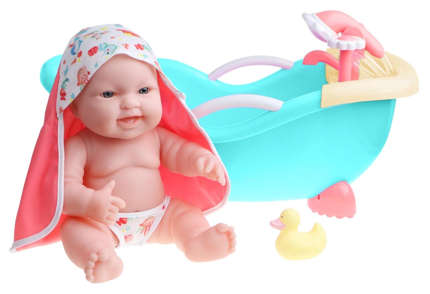 JC Toys - 14" Lots to Love Babies Doll and Bath | Real Working Bath and Shower Gift Set and Accessories | Posable & Waterproof | Ages 2+