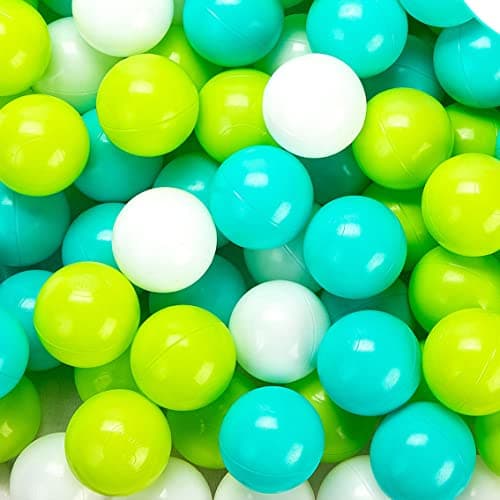 Vanland Ball Pit Balls for Baby and Toddler Phthalate Free BPA Free Crush Proof Plastic Multicolored Pit Balls in Reusable Play Toys for Kids with Storage Bag