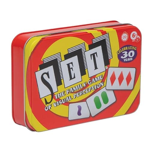 Set Card Games for Kids Collectors Tin Matching Game Learning Games Fun Family Games Game Night Travel Games Memory Game Learning Game MultiPlayer Card Game of Visual Perception Ages 6