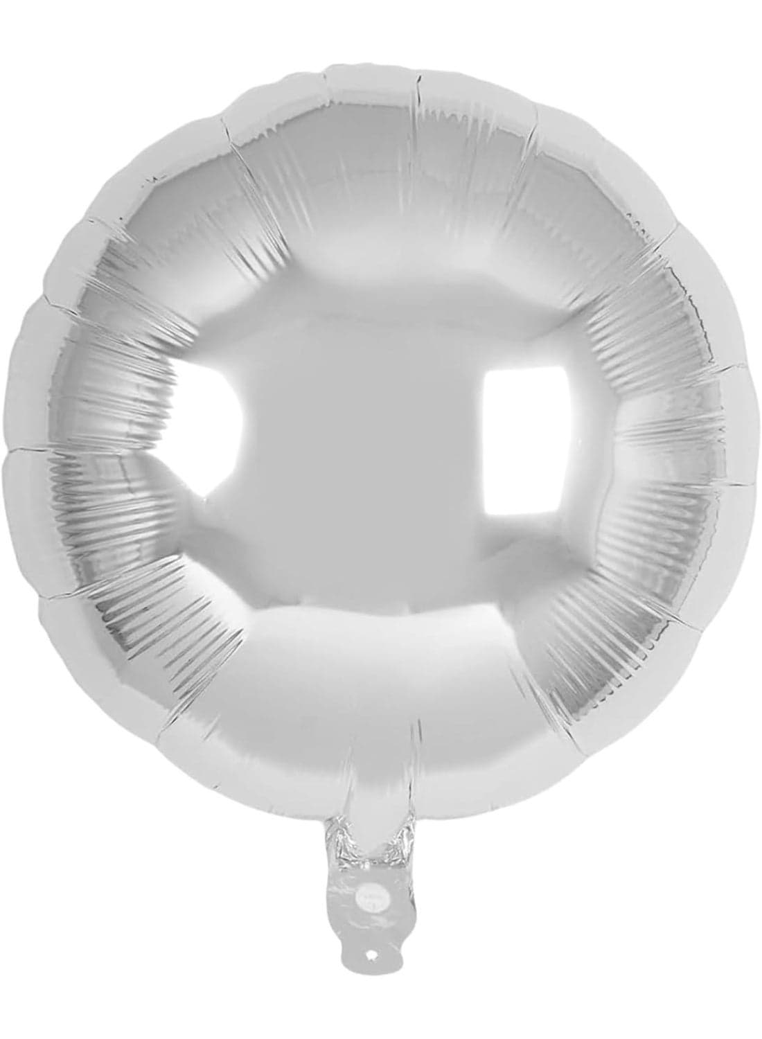 18 Inch Silver Round Foil Balloon Pack of 1 Metallic Party Balloon for Birthday, Wedding, Anniversary, Baby Shower, Celebration Decorations, Air or Helium Fill
