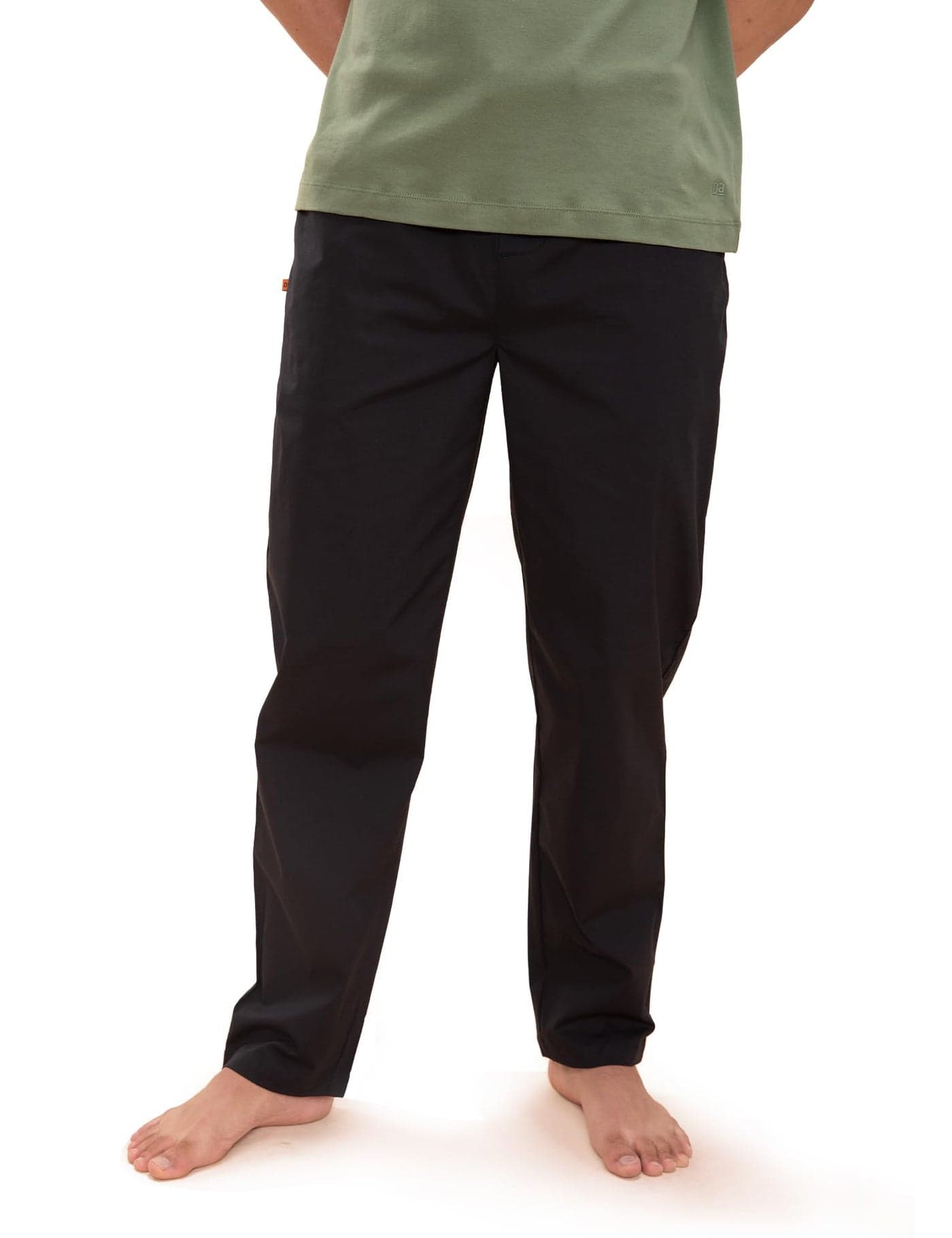 DaMENSCH The Stretch Men's Woven Cotton Tapered Fit Pyjama Pants- Jet Black- Small
