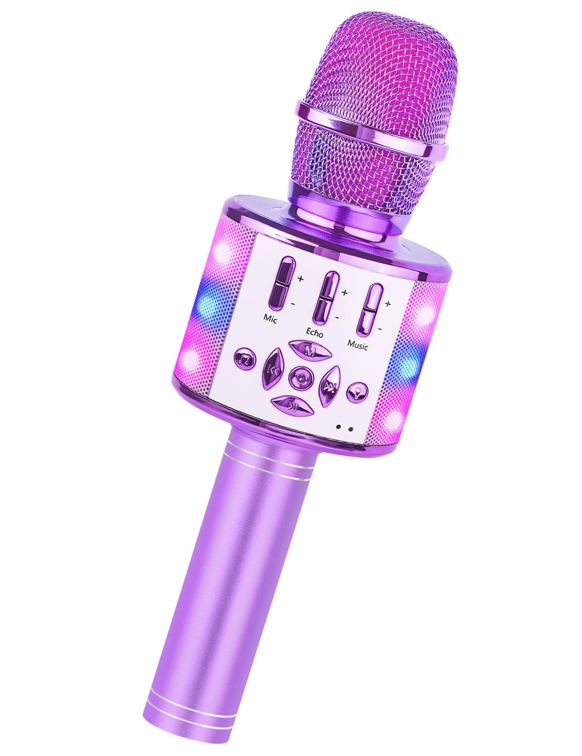 Amazmic Toys for Girls, Kids Karaoke Microphone Toddler Microphone for Kids with Lights, Birthday Gift for Girls, Boys Toy Age 3 4 5 6 7 8+(Light Purple)