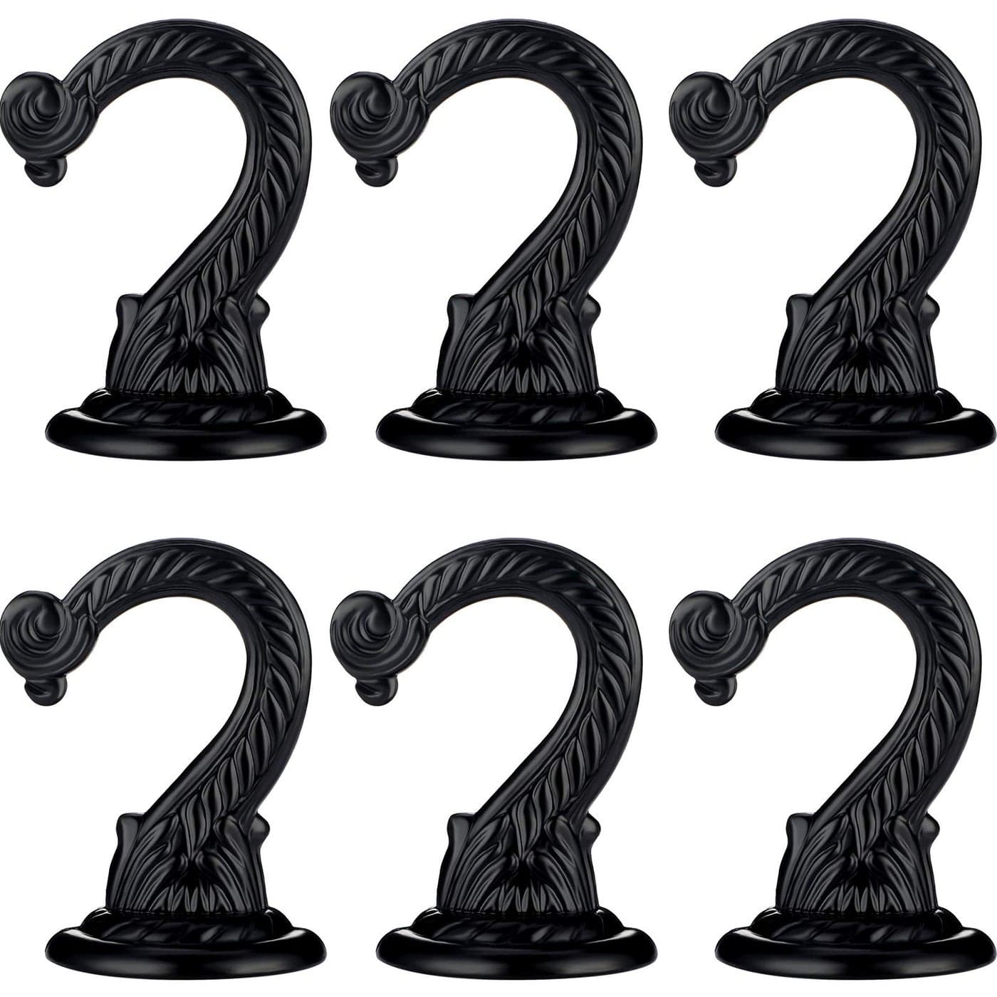 Hotop 6 Pieces Swag Ceiling Hooks Heavy Duty Swag Hanging Plants Toggle Hooks Chandeliers Wind Chimes Ornament Basket Hanger for Ceiling Installation Cavity Wall Fixing Indoor OutdoorLargeBlack