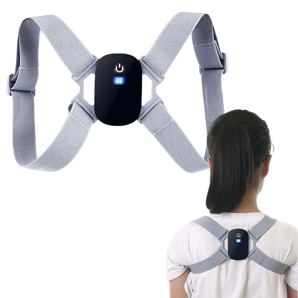 Upper Back Brace, Smart Posture Corrector with Vibration Intelligent Posture Reminder Trainer for Women Kids Men Helps Maintain Proper Posture Good Habit