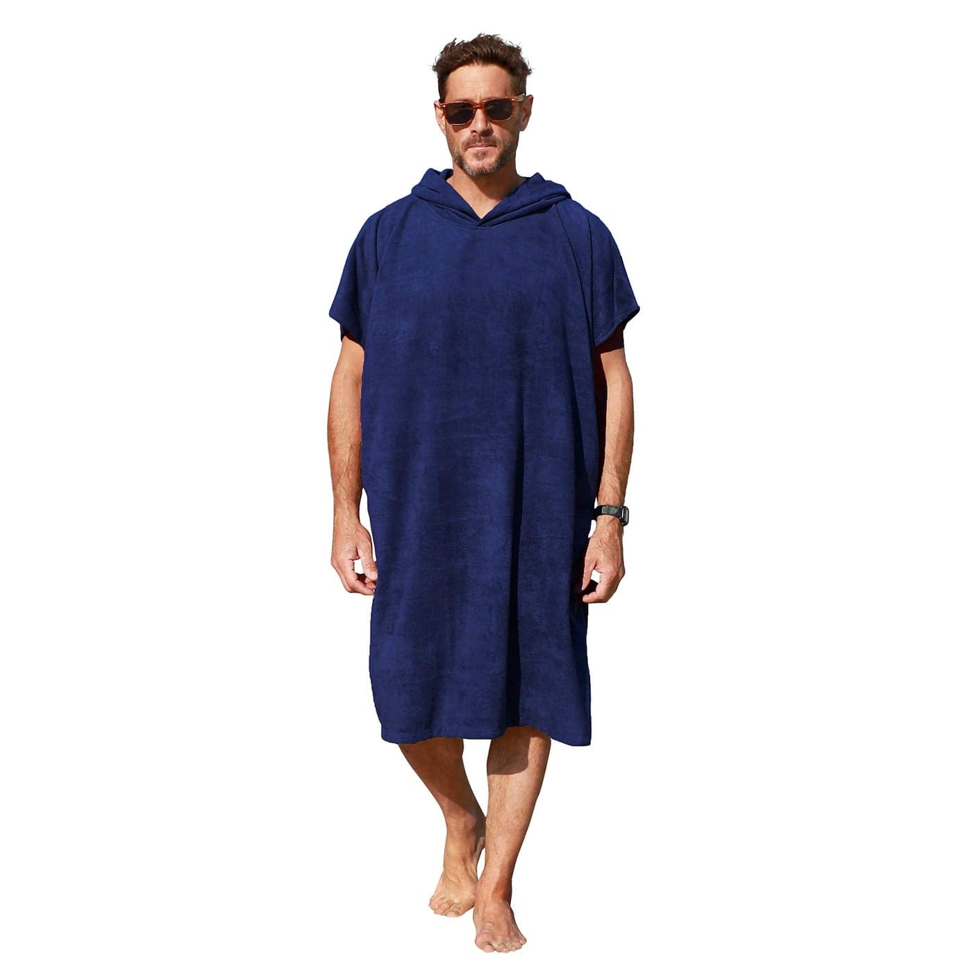 Catalonia Hooded Surf Towel Poncho, Super Water Absorption Microfiber Beach Sand-Proof Wetsuit Changing Robe for Adults Men Women Surfing Swimming Bathing
