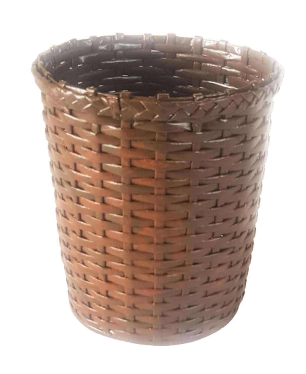 Sonas Creation Paperus Small 8 Inch Tall 5 Liter Dark Brown Opentop Dustbin for Bedroom Waste Paper Basket Trash Can Ecofriendly Handmade of Paper Ropes